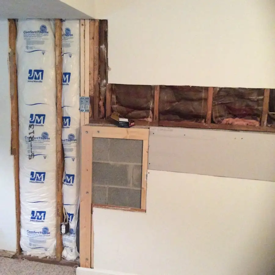 Wall insulation replacement during Contents Cleaning & Restoration in Otsego